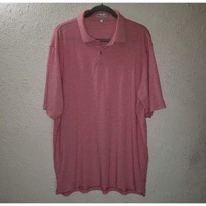 Peter Millar Sz XL Men's Polo Shirt Tencel/Lyocell Blend Pink Stretch Soft Comfy